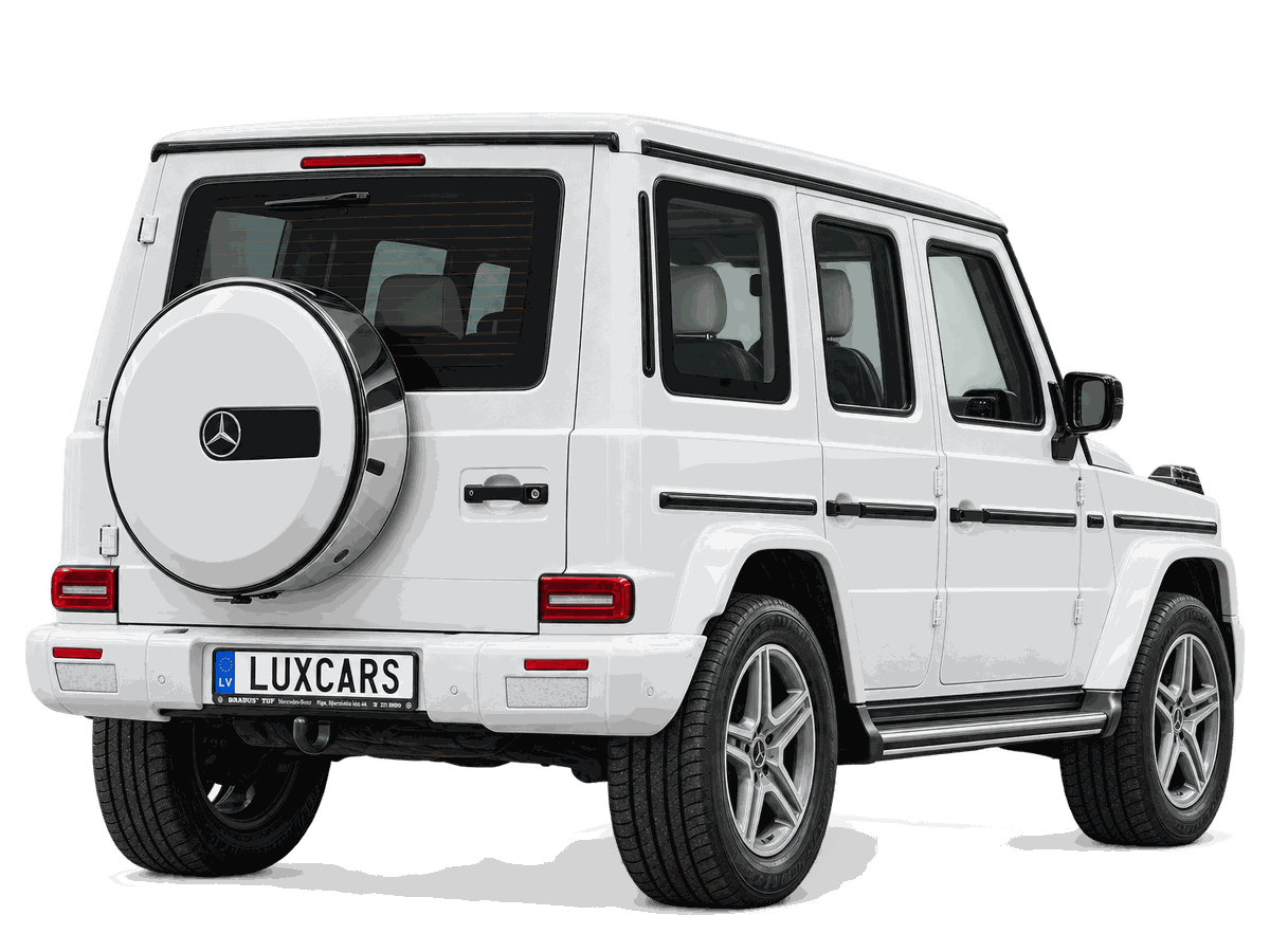 Mercedes-Benz G-Class White — rear three-quarter view
